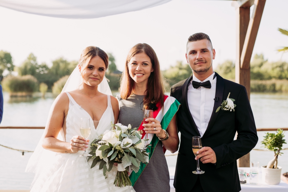 Szandi és Tomi esküvői szertartása | Nádas Pihenőpark, Vasad