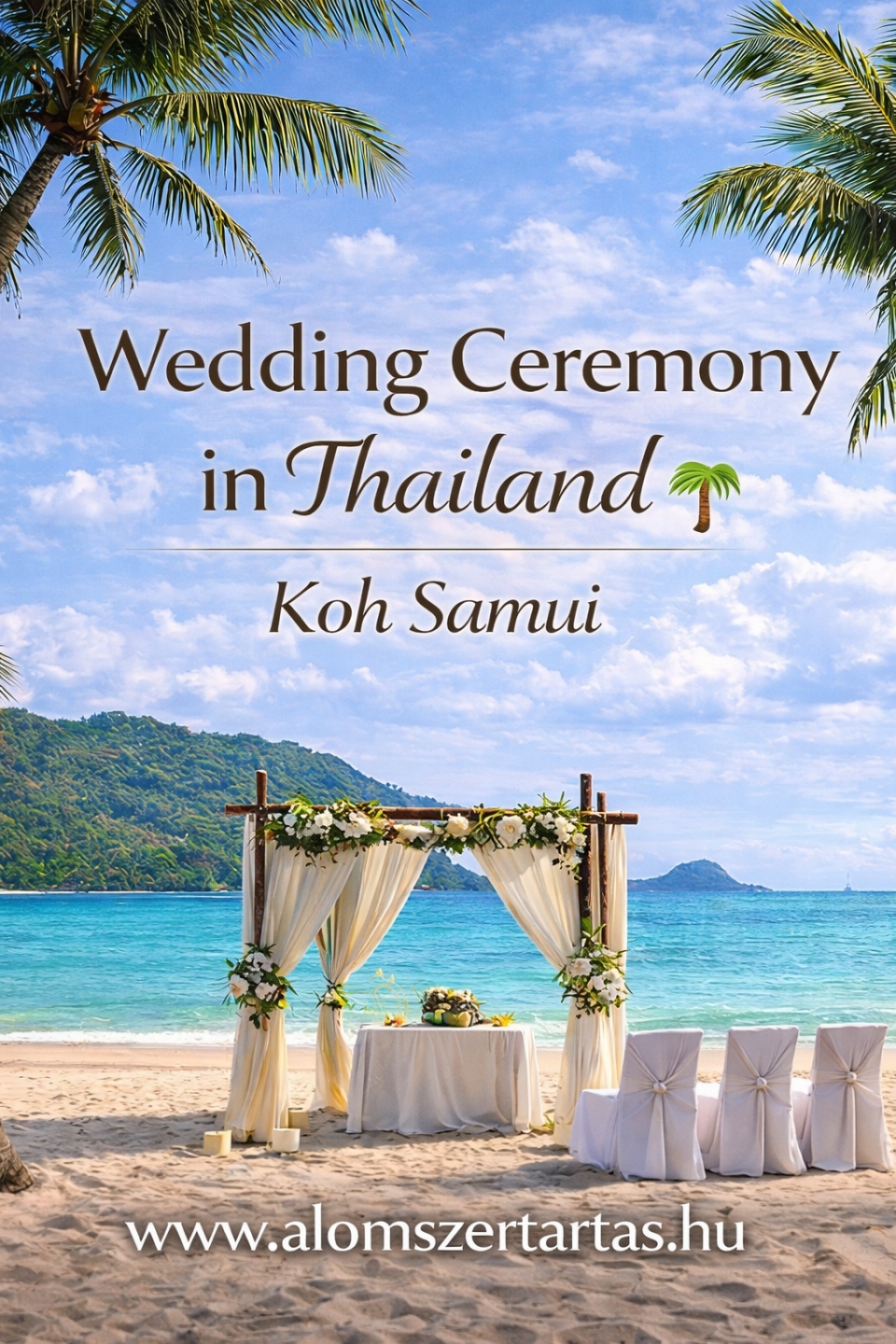 Wedding ceremony in Thailand on Koh Samui Island 