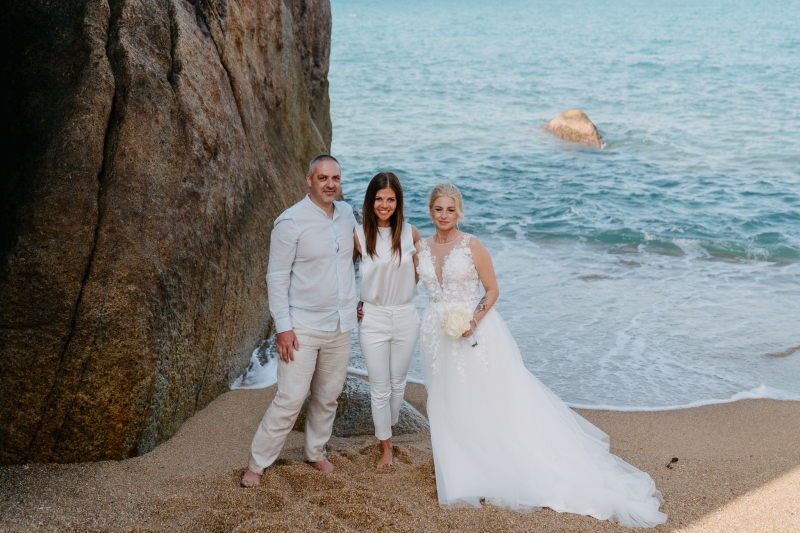 Esküvői szertartás Thaiföldön Koh Samui Szigetén | Alexandra és Zsolt meghitt esküvői szertartása