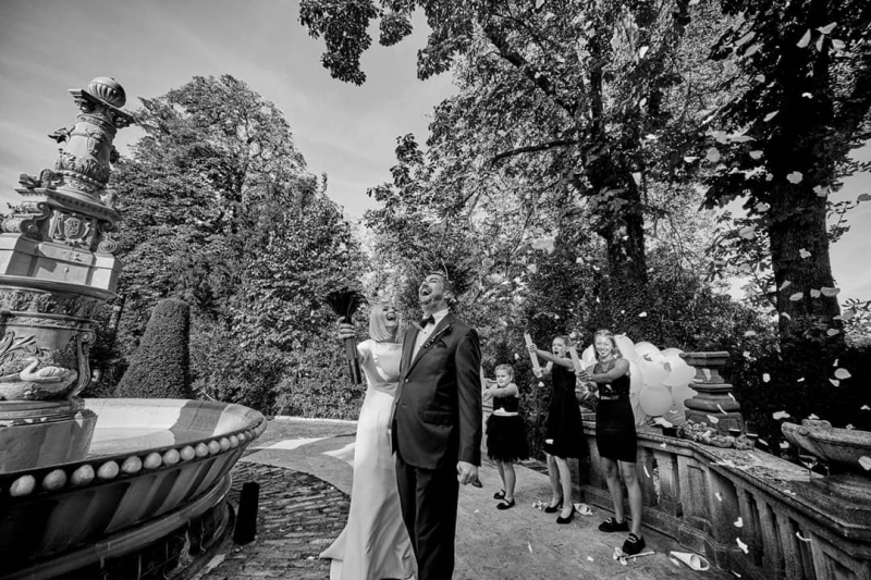 Maryanna és Zoli esküvői szertartása | Black and White Wedding Party | The Writers Willa Budapest