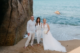 Alexandra és Zsolt esküvői szertartása Thaiföldön Koh Samui Szigetén